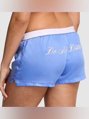 VICTORIA’S SECRET PINK SILKY SLEEP BOXY PAJAMA SHORTS,  SMALL, BNWT